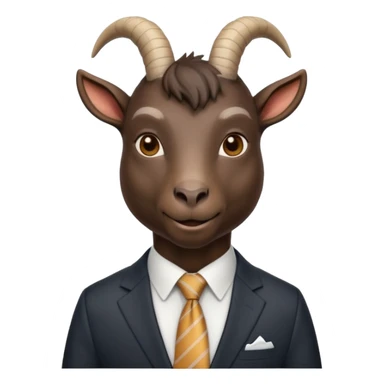 black goat with tie & suit sticker