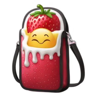 erdbeer joghurt alte handtasche sticker