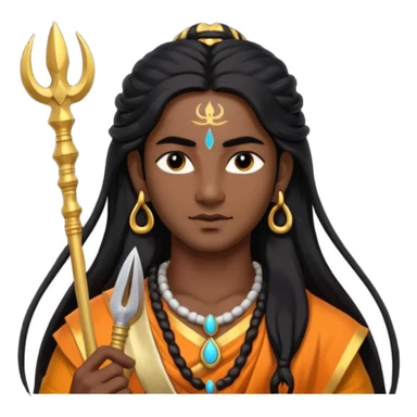 Shiva with trishul sticker