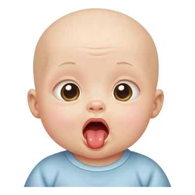 Basic bald baby drolling  sticker