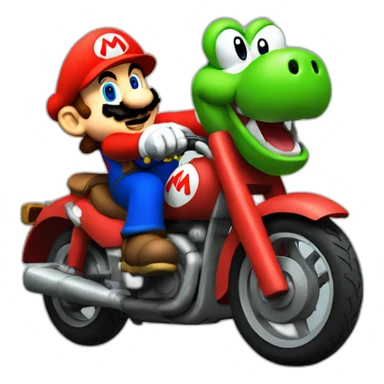 mario riding yoshi sticker