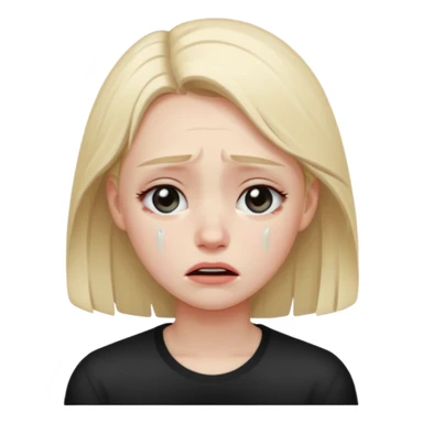 Crying girl with clean vibe sticker