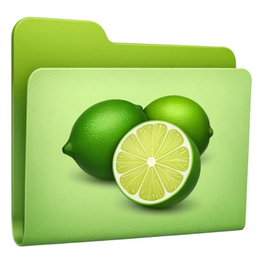 file folder with lime picture  sticker
