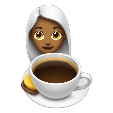 morning girl coffee sticker