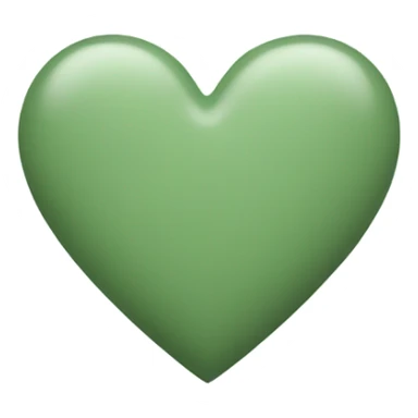 “sage green” heart sticker