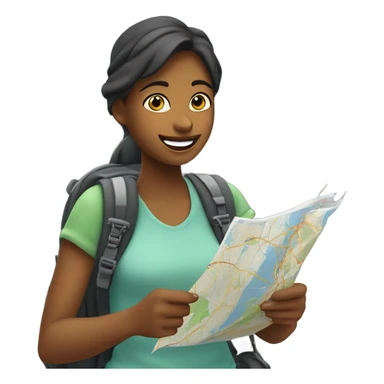 Girl travelling  sticker