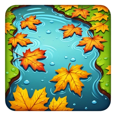 autumn puddle sticker