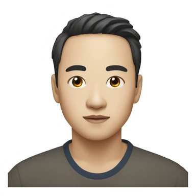  chinese character avatar, 20 year old ，Neutral and Abstract sticker