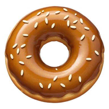 plain donut with sesame seeds sticker