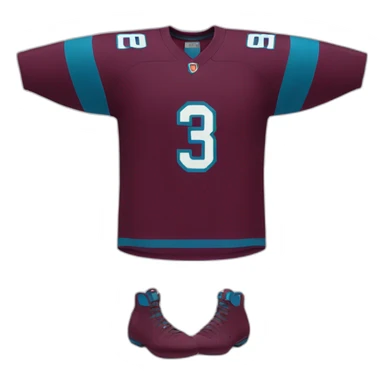 Burgundy blue jersey sticker