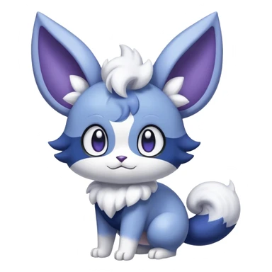 Minccino-Espurr-Meowstic-creature-hybrid, full body  sticker