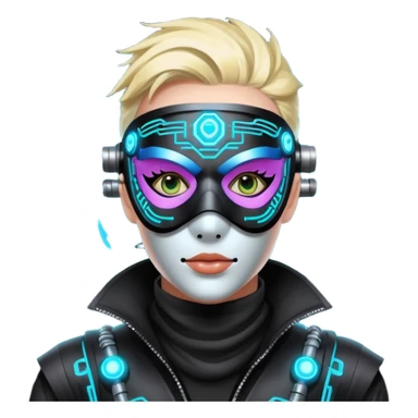 neonpunk hacker sticker