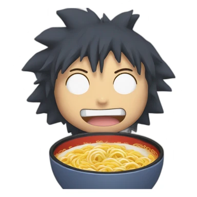 Naruto mange des ramen sticker