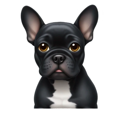Black frenchie sticker