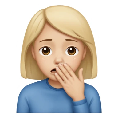 sad crying with hand covering mouth face sticker