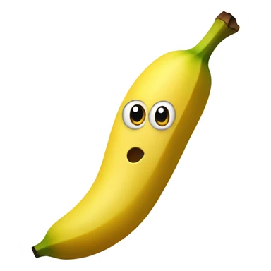 Banana with face sticker