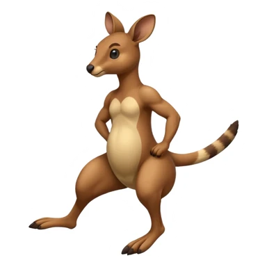Kangaroo doing a 💩 sticker