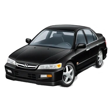 1998 Honda accord black with a body kit sticker