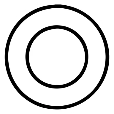 British Air Force WW2 roundel, outlined icon, no fill, minimal sticker