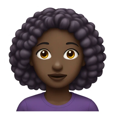 Black girl with purple eyes outdoors sticker