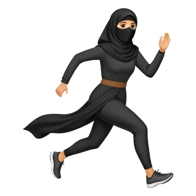 Niqab, running sticker