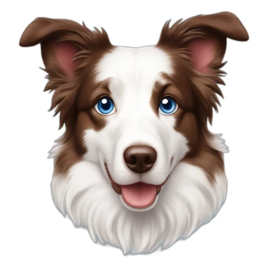 white red merle border collie with blue eyes sticker