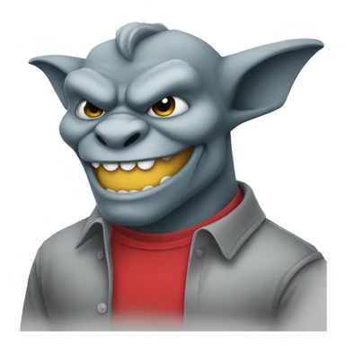 gargoyle in red shirt sticker