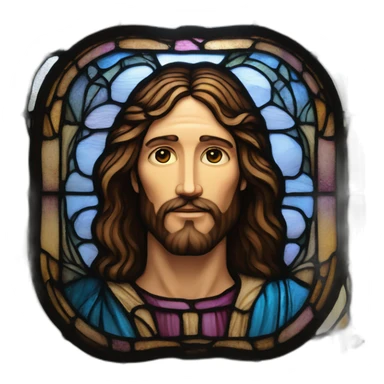 Stained glass Jesus Christ sticker