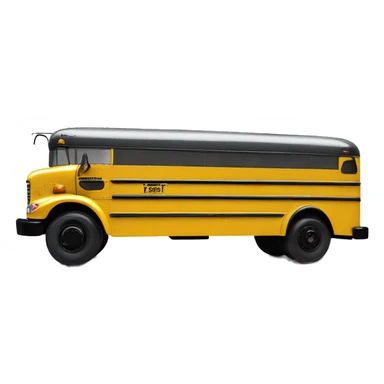 Side view Graphite colored 1965 Trailways school bus sticker