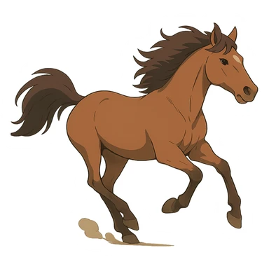 galloping horse sticker