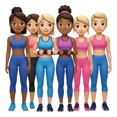 friends going to the gym sticker