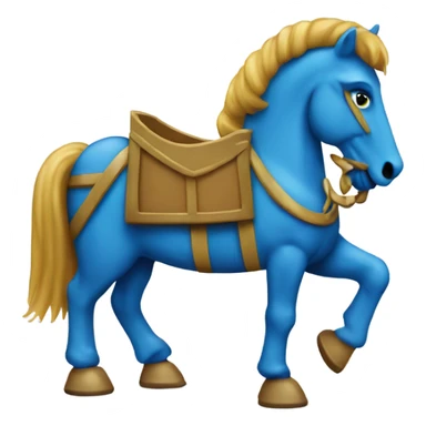 blue Trojan horse sticker