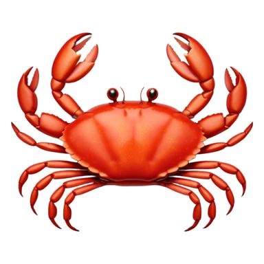 crab on a porcelain platter with lemon  sticker