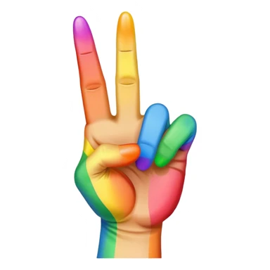 Rainbow middle finger flipping off sticker