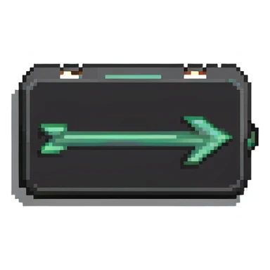 pixel art MORE button with arrow sticker