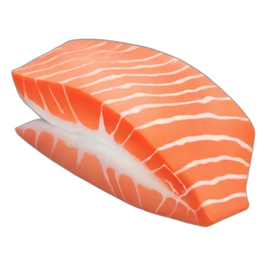 Piece of salmon sticker