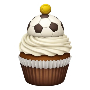 football in cupcake sticker