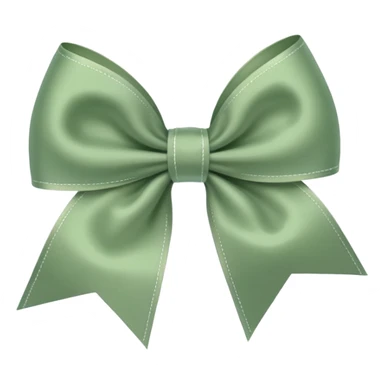 sage green ribbon bow sticker