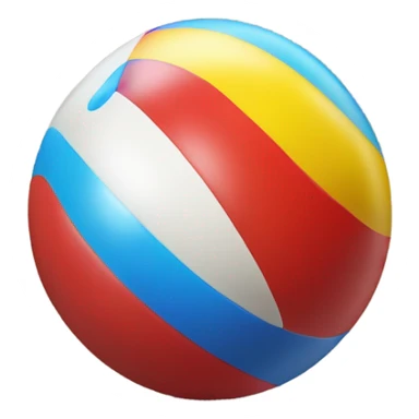 a poop with a beach ball sticker