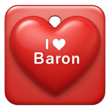 a heart thats say "I heart Baron" sticker
