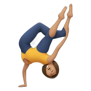 woman doing somersault sticker