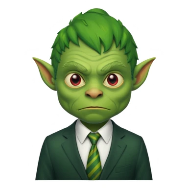 goblin with tie, business sticker