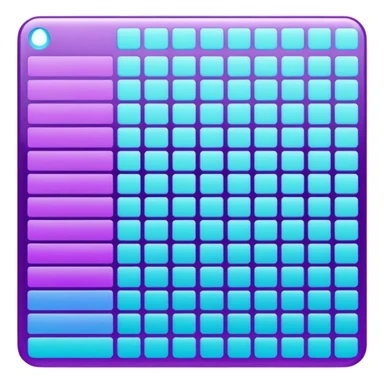 Glitter Purple and Cian spreadsheet sticker