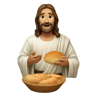 Jesus breaking bread sticker