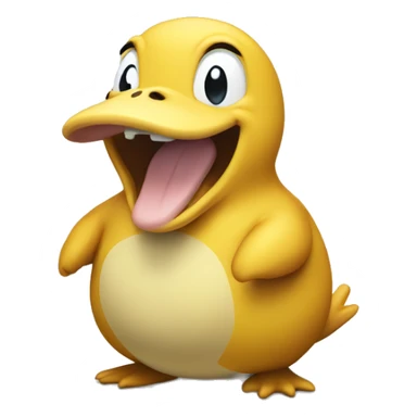 psyduck laughing sticker