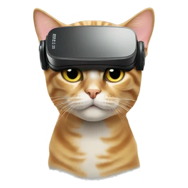 cat with VR sticker