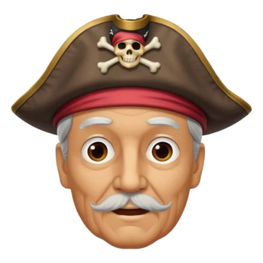 abuelo con sombrero de pirata sticker
