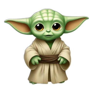 Bébé Yoda qui fait la fête sticker