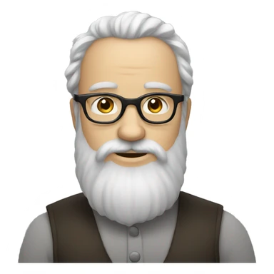 Majestic french bearded person with glasses sticker