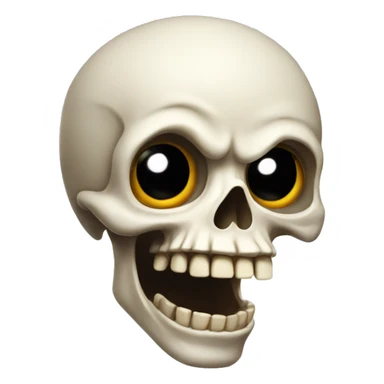 skull making an LOL face sticker